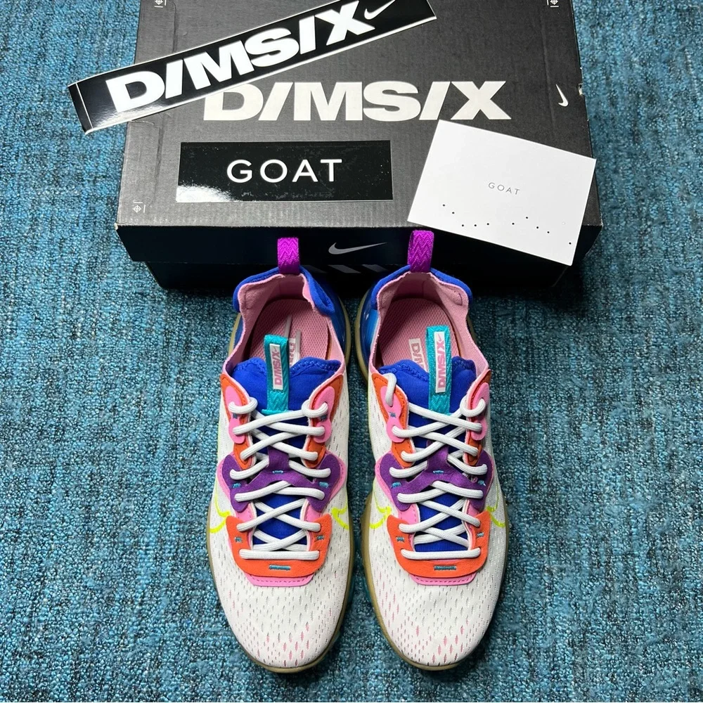 Nike NSW React Vision D/MS/X Sneakers in Photon Dust Lemon Venom Women's Size 6